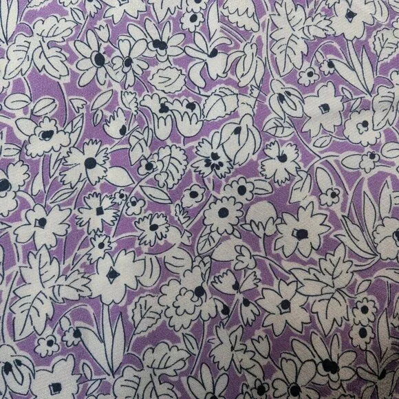 J. Peterman Women's Silk Midi Dress Size Large Floral 100% Silk - Picture 7 of 9